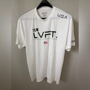 Men's White LVFT. Graphic Short Sleeve Tee